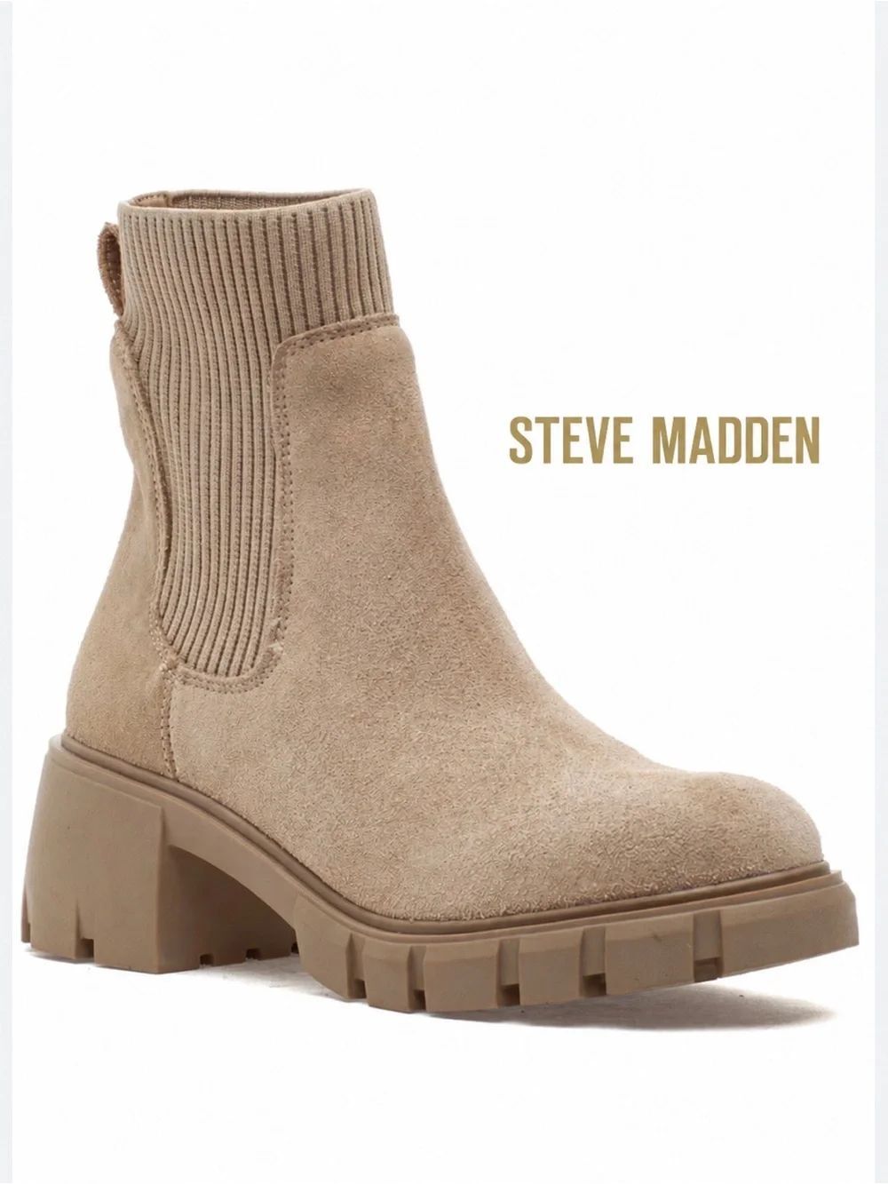 Steve Madden Hutch Chelsea Lug Sole Ankle Boots – Women’s Size 8